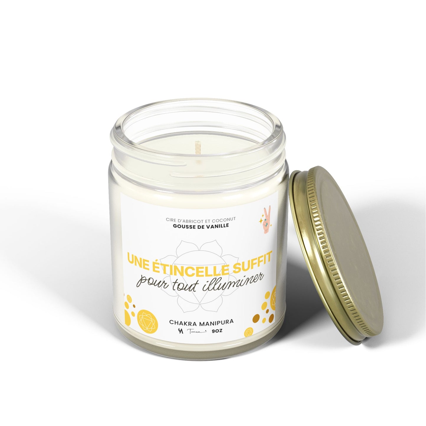 Chandelle 9oz - Chakra du plexus (Manipura) - Vanille