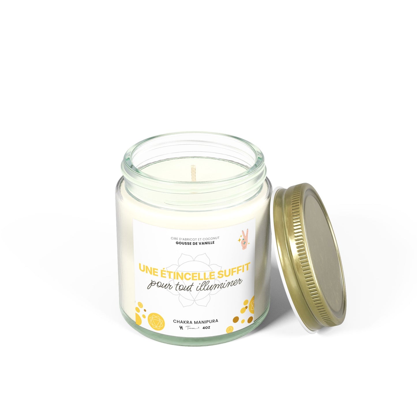 Chandelle 4oz - Chakra du plexus (Manipura) - Vanille