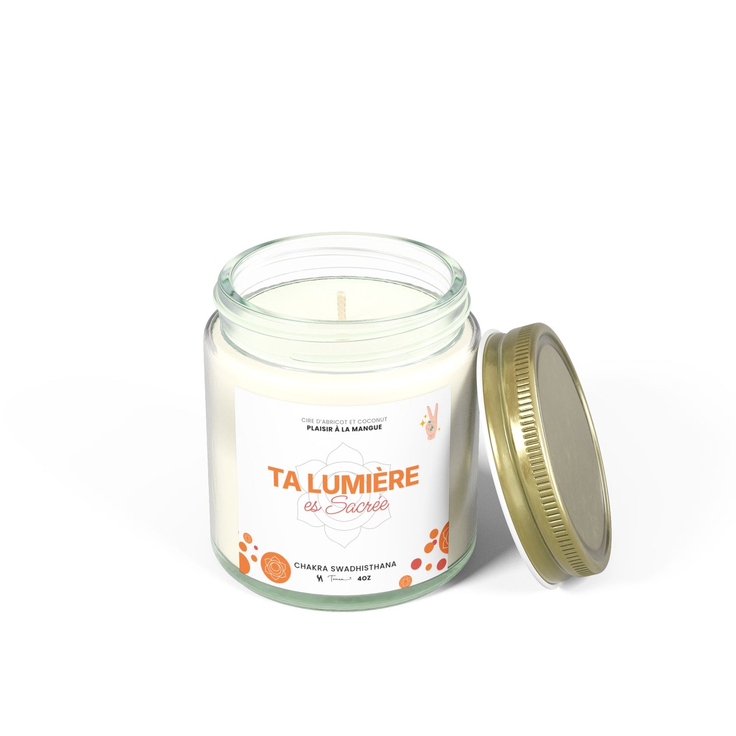 Chandelle 4oz - Chakra sacré (Swadhisthana) - Mangue