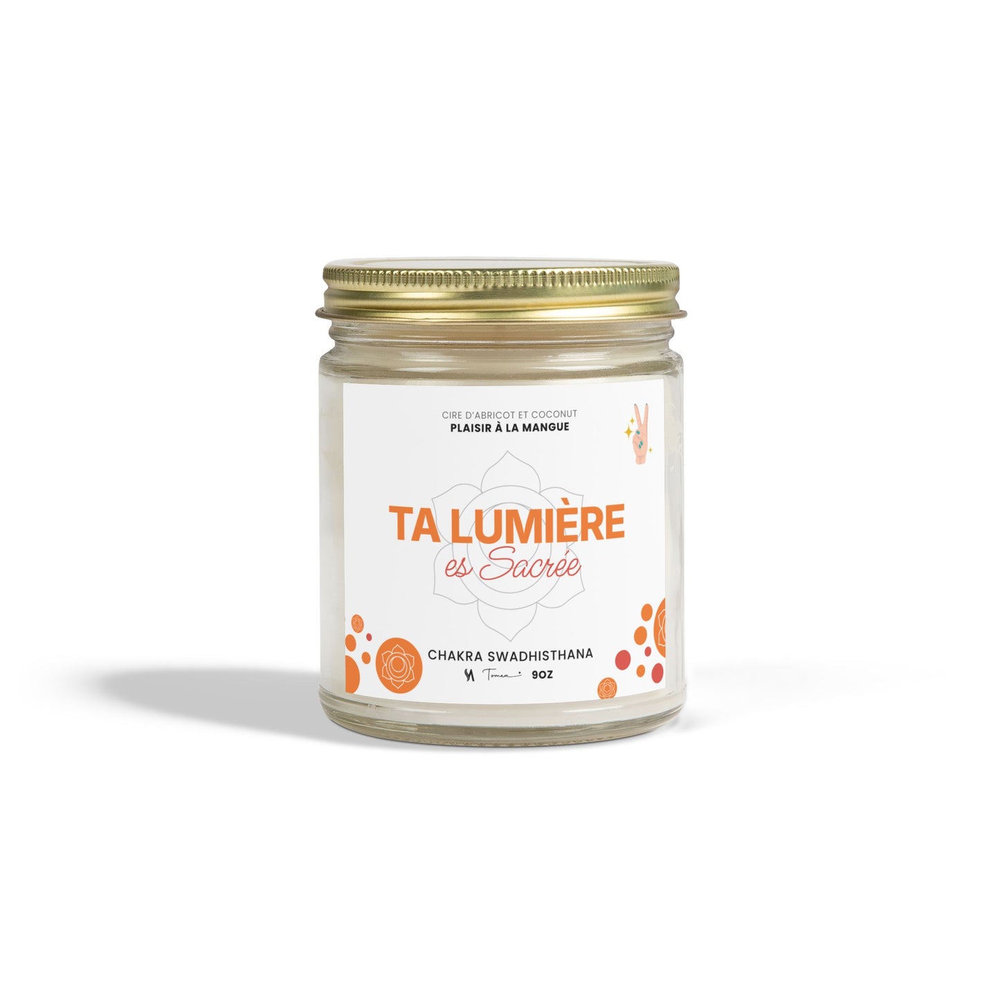 Chandelle 9oz - Chakra sacré (Swadhisthana) - Mangue