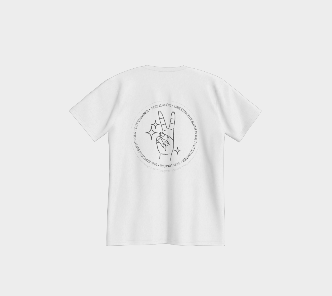 T-shirt - Sois lumière blanc (imprimé devant et derrière)