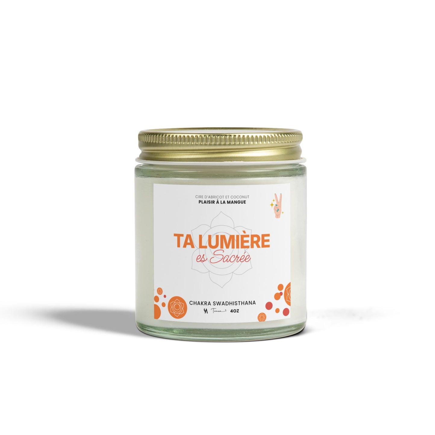 Chandelle 4oz - Chakra sacré (Swadhisthana) - Mangue