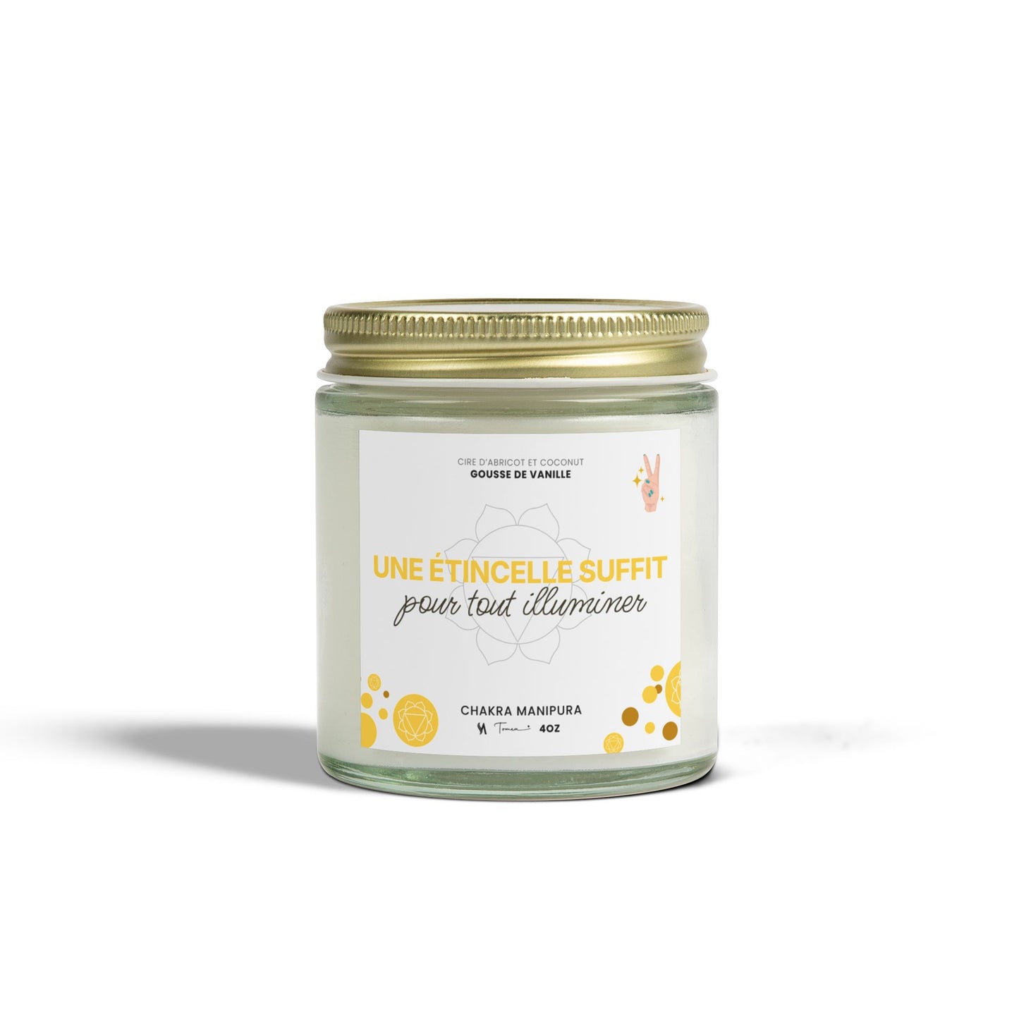 Chandelle 4oz - Chakra du plexus (Manipura) - Vanille