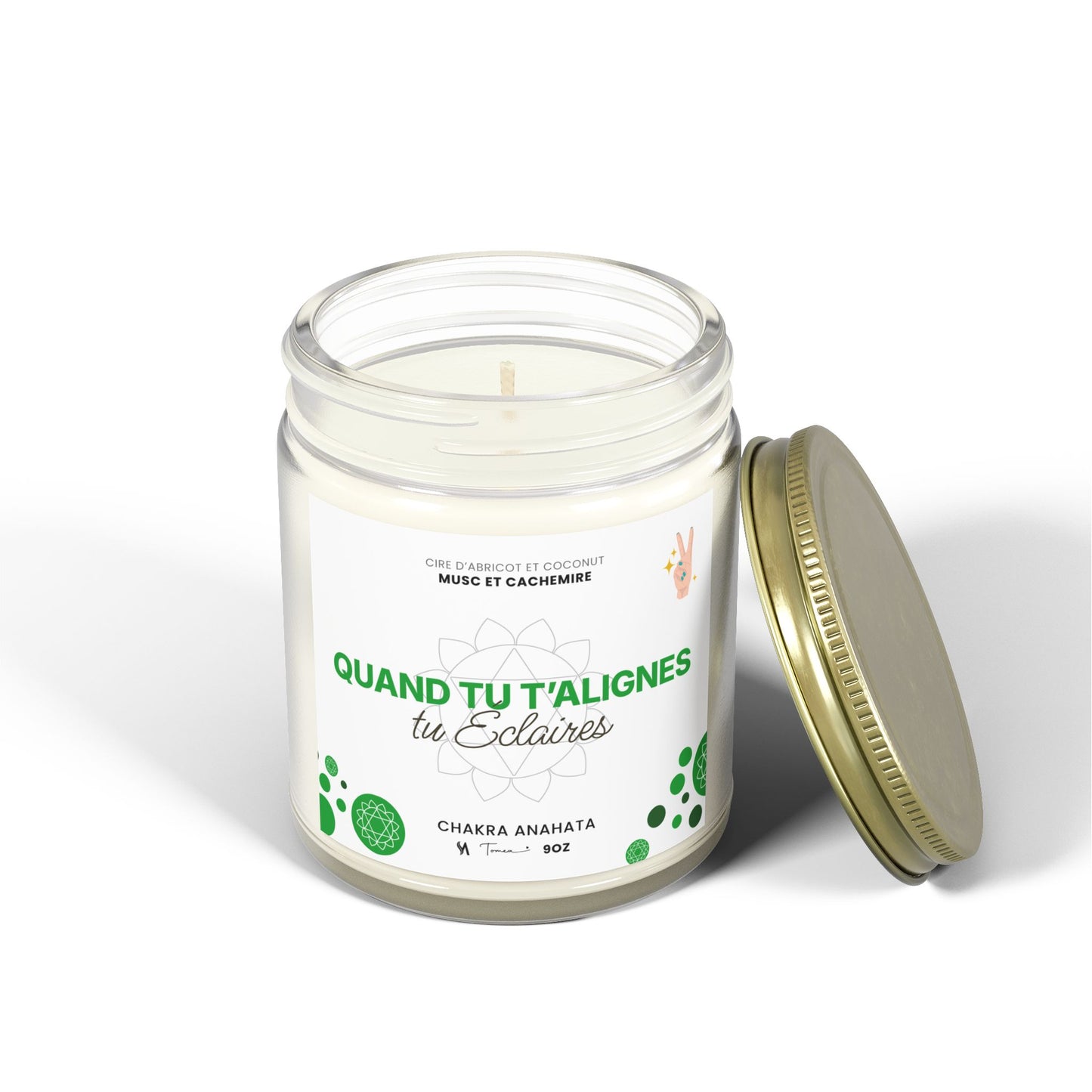 Chandelle 9oz - Chakra du coeur (Anahata) - Musc et cachemire