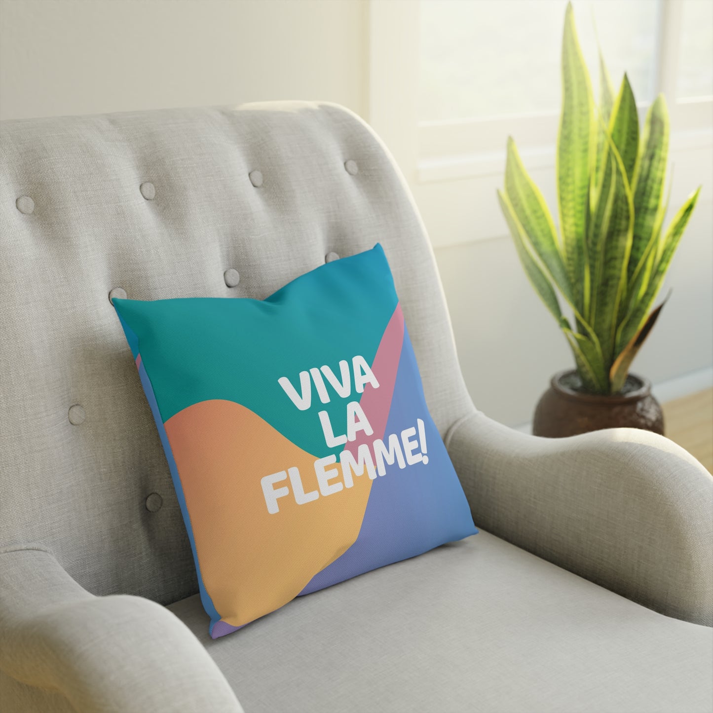 Coussin "Viva la flemme!"