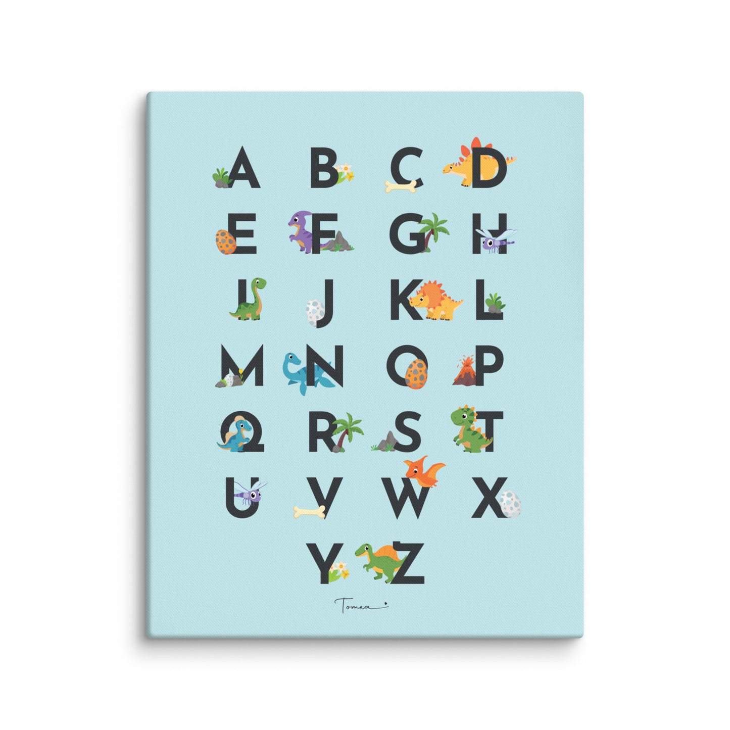 Toile Alphabet décoratif - Dinos