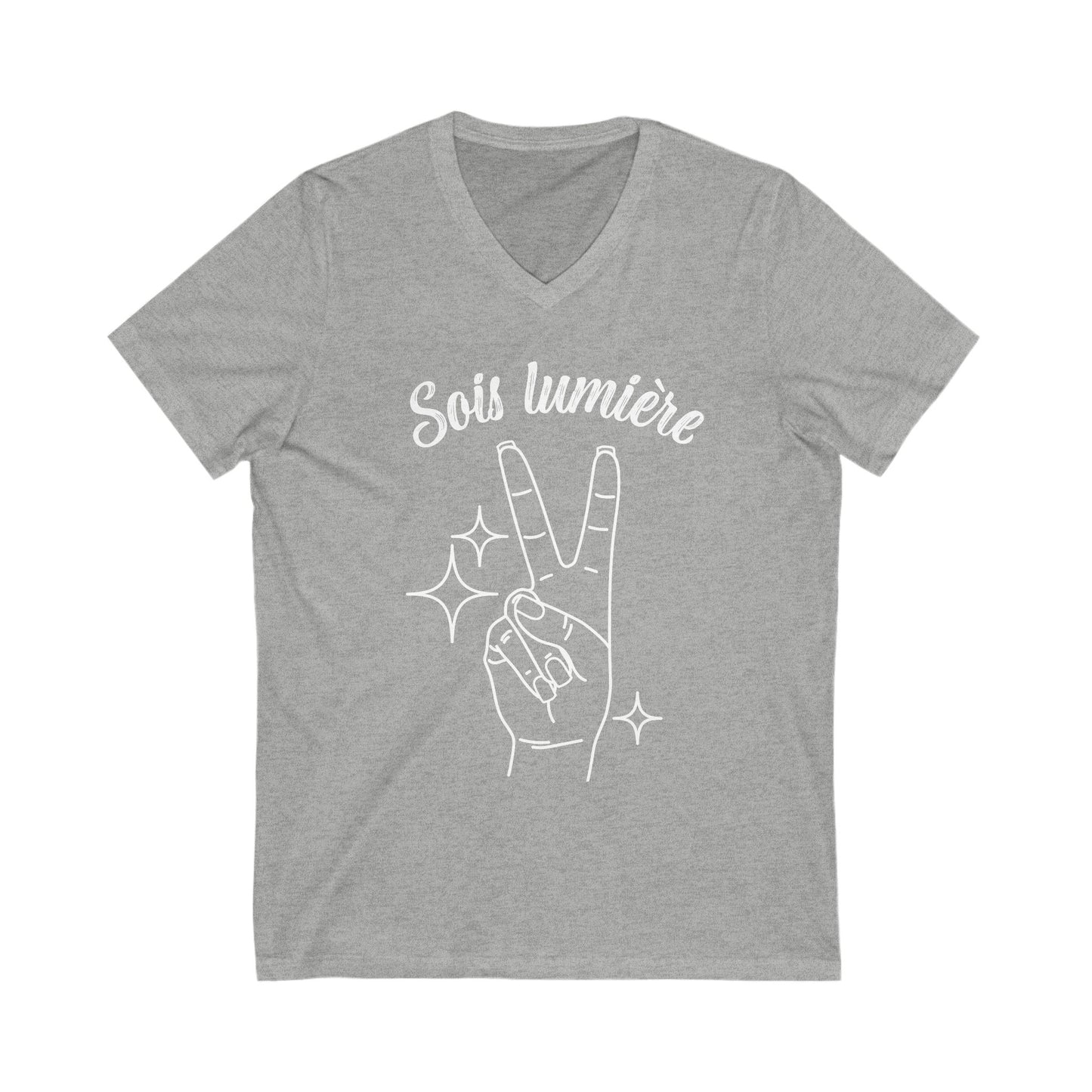 T-shirt Sois Lumière! - Col en V