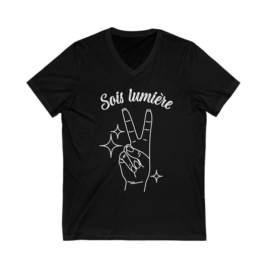 T-shirt Sois Lumière! - Col en V