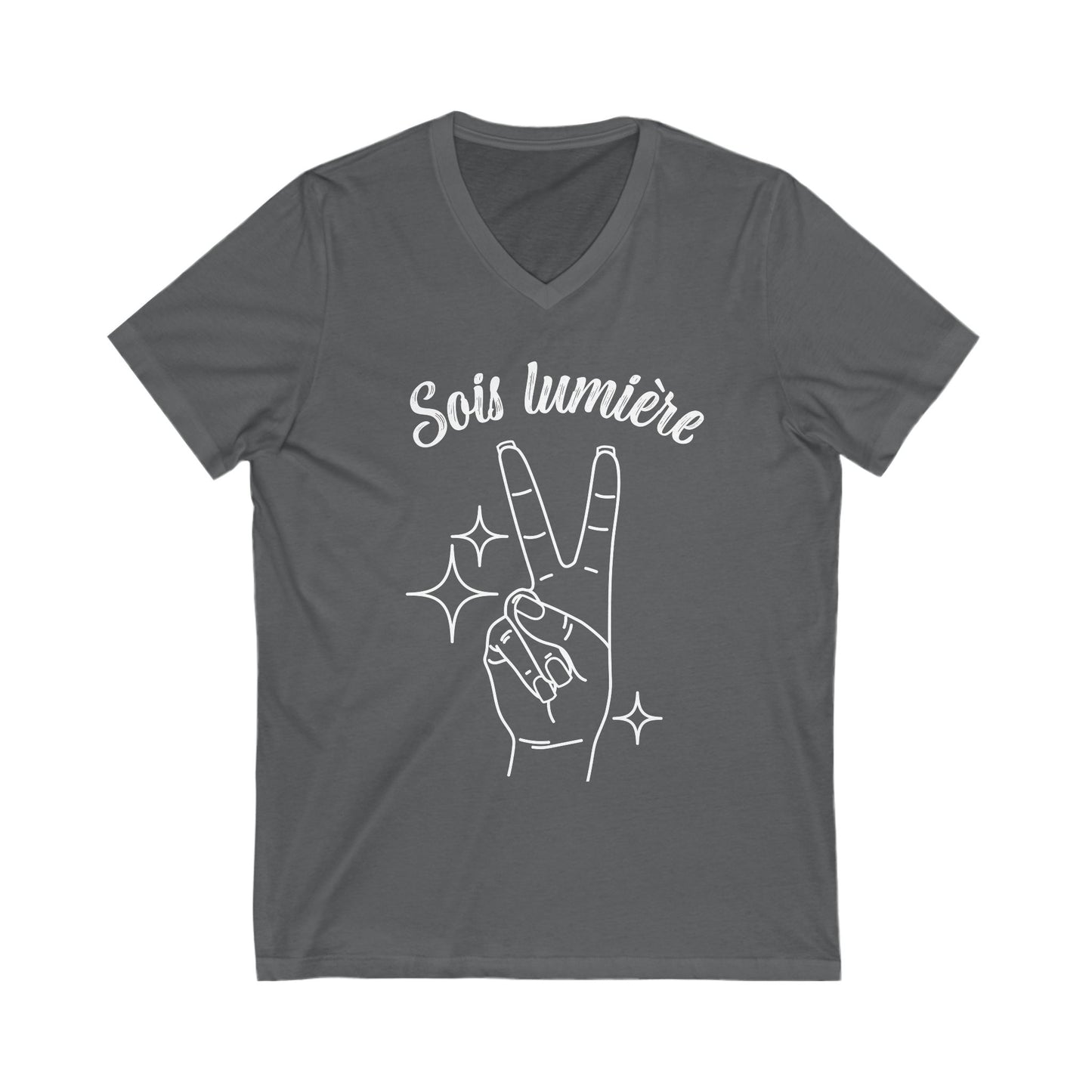 T-shirt Sois Lumière! - Col en V