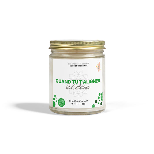 Chandelle 9oz - Chakra du coeur (Anahata) - Musc et cachemire