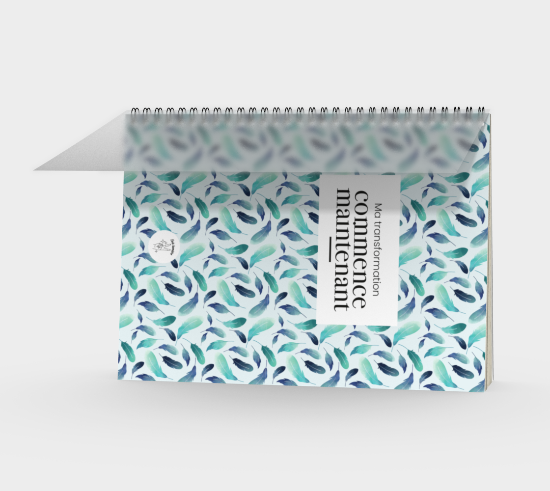 Cahier de notes - plumes (avec couverture givrée)