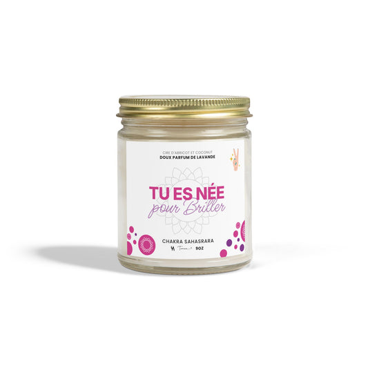 Chandelle 9oz - Chakra couronne (Sahasrara) - Lavende