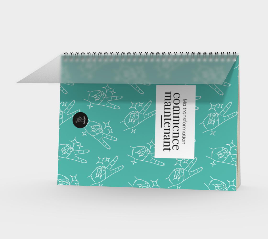 Cahier de notes - sois lumière turquoise (avec couverture givrée)