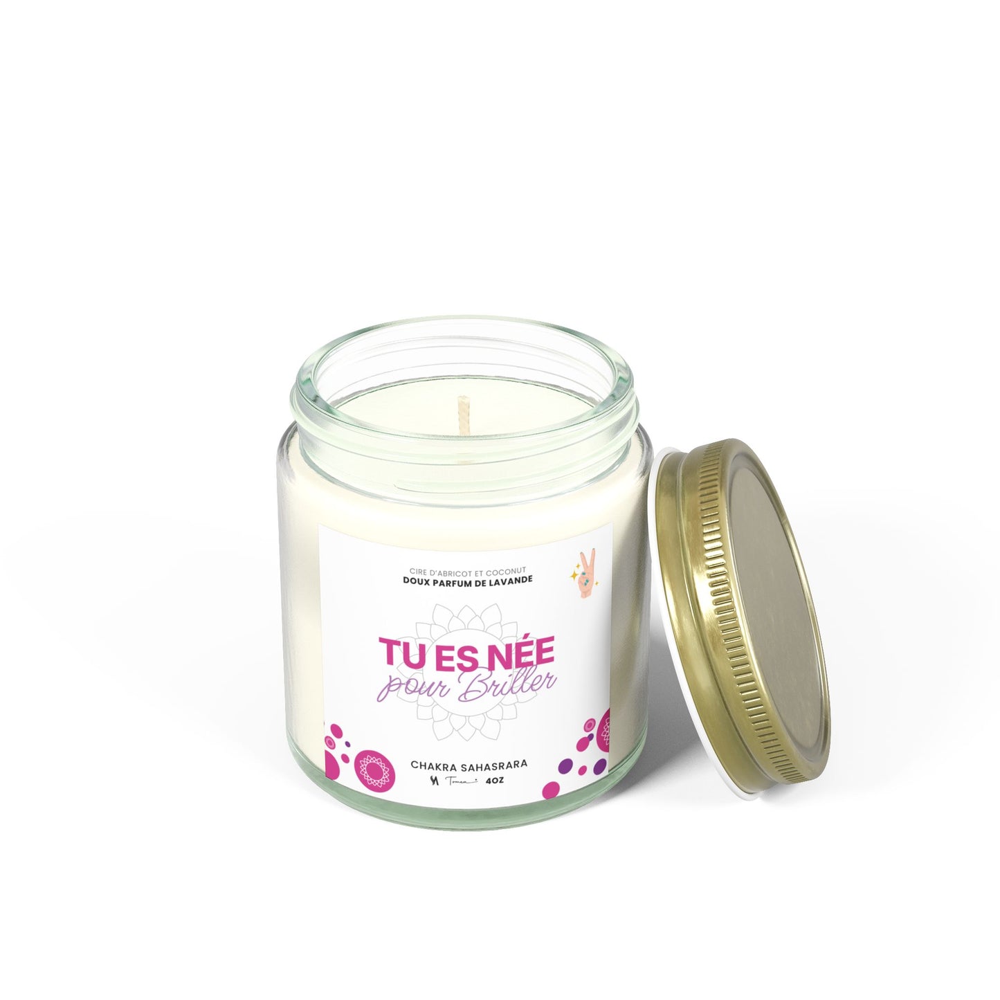Chandelle 4oz - Chakra couronne (Sahasrara) - Lavende