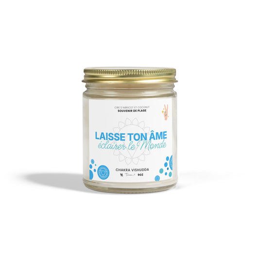 Chandelle 9oz - Chakra de la gorge (Vishudda) - Bois de plage