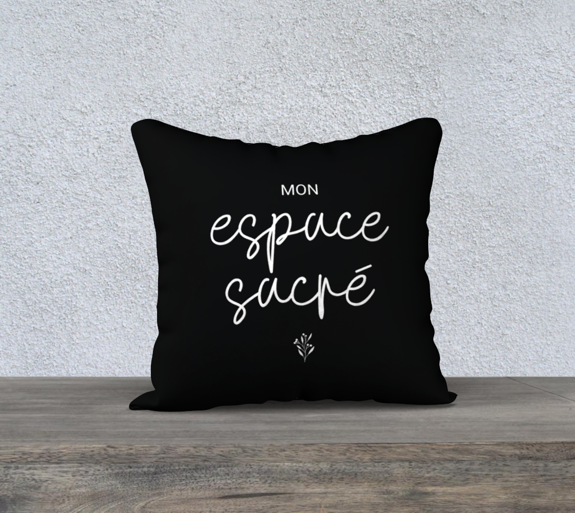 Housse de coussin - Mon espace sacré Noir
