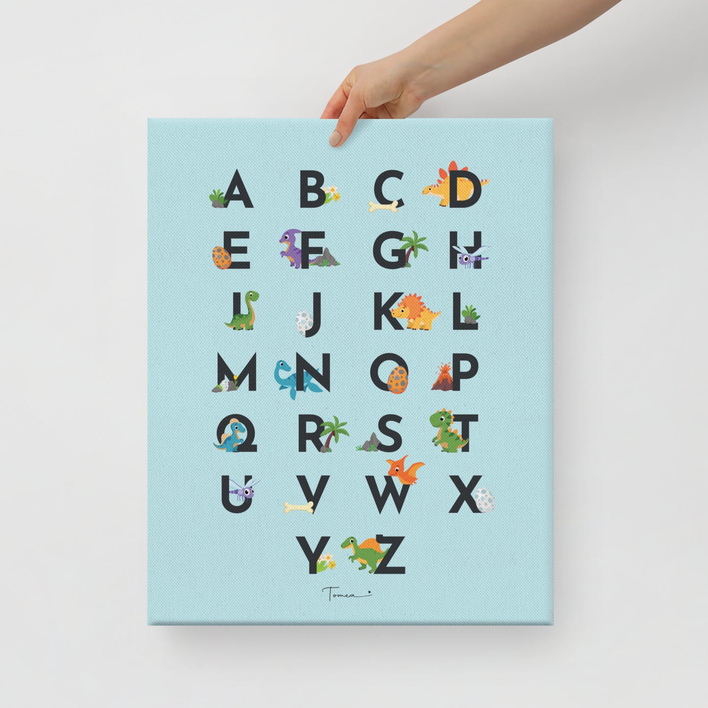 Toile Alphabet décoratif - Dinos