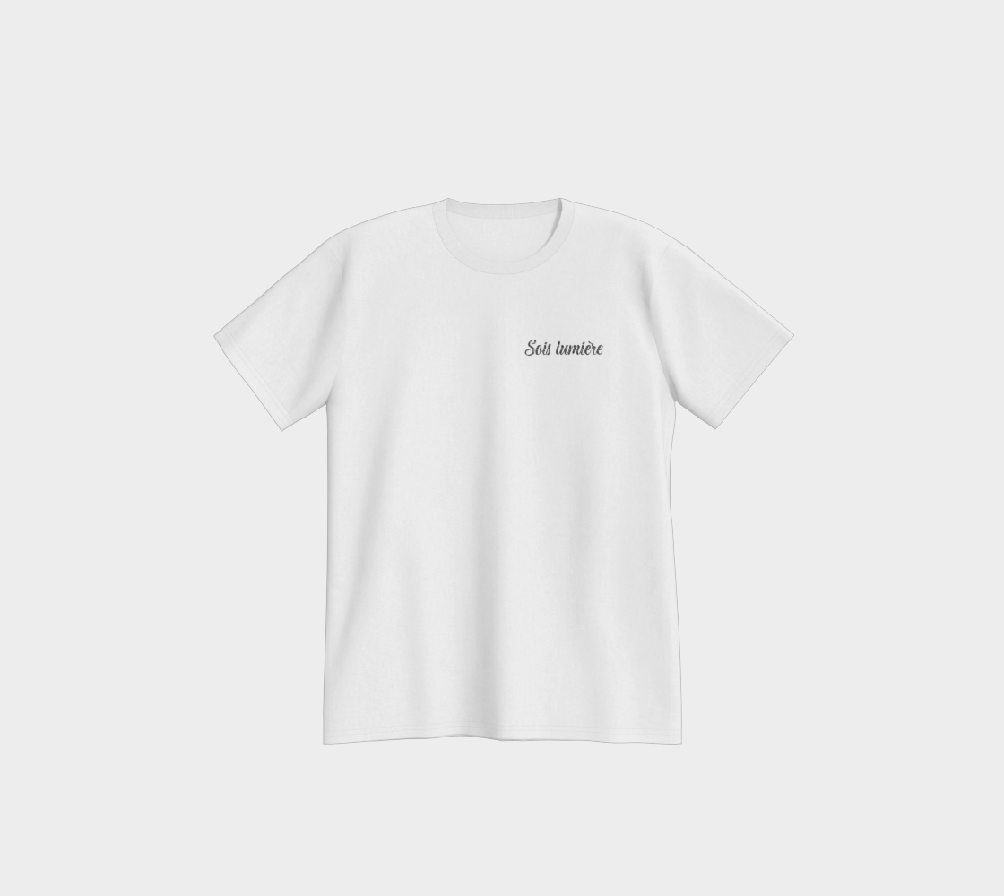 T-shirt - Sois lumière blanc (imprimé devant et derrière)
